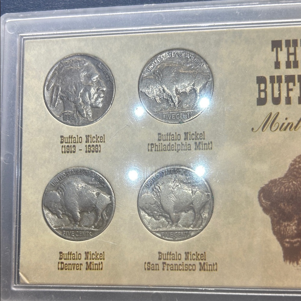 Buffalo Nickel Mint Mark Set with Display -+ 9 Buffalo Nickels. 13 Coin Lot - Picture 5 of 10